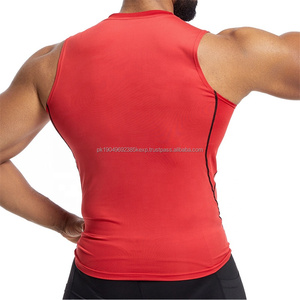Débardeur de sport ajusté pour homme, sans manches, t-shirt de fitness, débardeur de sport pour homme, tenue de sport, entraînement, course à pied, séchage rapide, débardeur de sport pour homme, été - Product Image 2