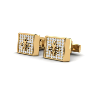 Boutons de manchette de luxe en or 9 carats de qualité supérieure, accessoires de luxe pour hommes, boutons de manchette pour cadres. - Product Image 3