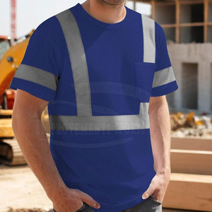 Meilleures ventes T-shirts de travail en polyester à mailles sur mesure imperméables et grande taille pour l'extérieur - Product Image 3