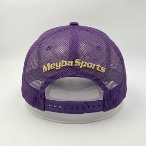 Meyba Sports <b>Purple</b> Mesh Trucker <b>Hat</b> Embroidered Logo Adjustable 6-Panel Cap For Adults Casual Wear Spring Summer - Product Image 3