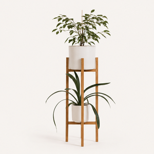 Soporte Doble para Plantas de Madera Maciza Clásico, Moderno Soporte para Macetas de Madera, Estante Alto para Plantas de Interior para Decoración de Sala de Estar, Mejor Precio - Product Image 3