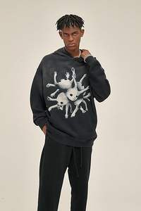Sudadera con Capucha Superior International Y2K, Estilo Gótico Informal, Estampado con Letras, Diseño de Calavera, Sudadera de Moda para Hombre, Ropa Harajuku para Hombre - Product Image 4
