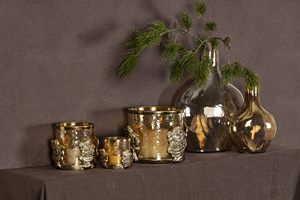 โรงงานเสนอขายเชิงเทียนแก้วทรงเฮอร์ริเคนสำหรับตกแต่งบ้านและงานแต่งงาน  ชามและโถผลไม้ตกแต่งทำมือ - Product Image 4