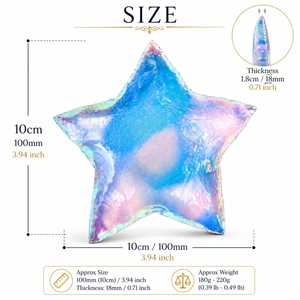 Vente en gros : Étoile sculptée à la main en opalite, 100 mm, en verre opale métaphysique, pierre de guérison Feng Shui - Product Image 2