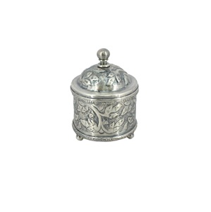 Modern Handmade Silver Metal Dry Fruit <b>Container</b> with Refined Craftsmanship for Luxury Home Collections - Product Image 4
