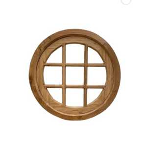 Fenêtre fixe ronde en bois durable à double vitrage avec design moderne pour chambre et bureau à domicile - Product Image 1