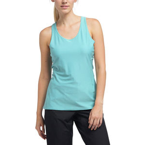 Débardeur de sport pour femme en maille unie avec dentelle, col rond, décontracté, respirant, en polyester et coton - Product Image 2