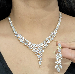 Collar de Diamantes Marquise para Mujer, Oro, Oro Rosa, Oro Blanco, Plata, Diamantes Cultivados en Laboratorio, Certificados por IGI, Joyería Elegante y Atemporal - Product Image 4