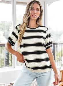 Camiseta de algodón lisa de alta calidad para mujer - Product Image 5