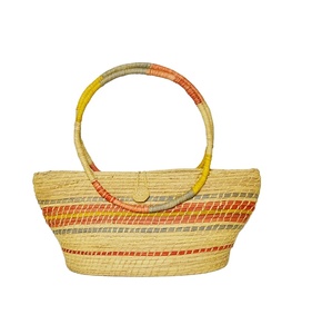 Sac de paille tissé à une épaule pour dames Sac tissé à la main Sac de paille Crochet Macramé Sacs de plage directement du fournisseur indien - Product Image 1