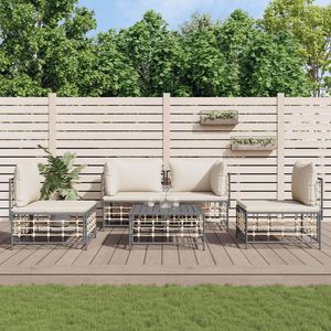 Conjunto de Muebles de Jardín Modulares Estándar de Poliratán Antracita, Muebles de Exterior Cómodos y Elegantes - Product Image 1