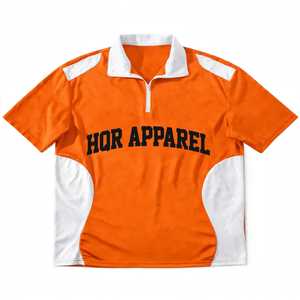 HQR Apparel – T-shirt sportif vert foncé à manches courtes pour homme avec accents blancs, séchage rapide, respirant, en jersey de coton, coupe classique - Product Image 3
