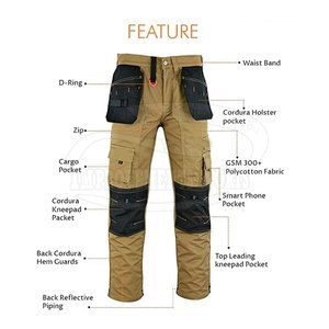 Pantalon de travail de couleur unie le plus vendu pantalon de travail de haute qualité pantalon de travail de sécurité - Product Image 6