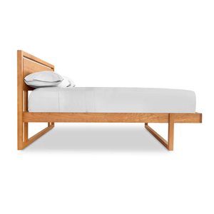 Wholesale Modern Floating <b>Platform</b> <b>Bed</b> | Solid Wood U-Shaped Sled Base <b>Bed</b> <b>Frame</b> - Product Image 1