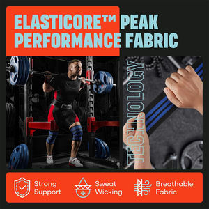 Workout Weightlifting Fitness & Power lifting <b>Support</b> <b>knee</b> <b>strap</b> wraps for weightlifting <b>Knee</b> Wrap For Sale - Product Image 2