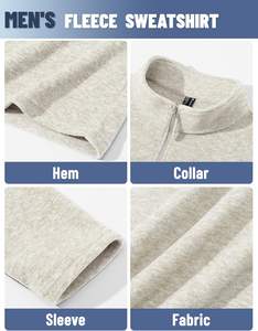 Chaqueta de capa intermedia para hombre, el mejor tejido suave y elástico, manga larga, cremallera 1/4, transpirable, delgada, con cuello alto y logo frontal, hecha en Pakistán. - Product Image 5