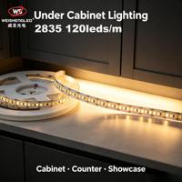 Lampu Strip LED 2835 24V 120 LED/m CRI>83  Lumen Tinggi Lampu Pita LED Fleksibel untuk Dekorasi Proyek Dalam Ruangan