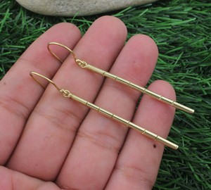Pendientes Colgantes Chapados en Oro, Pendientes de Plata de Ley 925, Pendientes Colgantes Vintage Hechos a Mano para Bodas, Aniversarios y Fiestas - Product Image 4