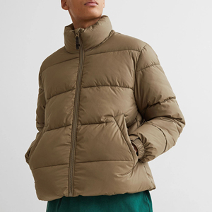 Custom Embroidery Men Winter Nylon Ripstop Puffer <b>Jacket</b> Hooded Windproof <b>Waterproof</b> <b>Warm</b> Lightweight Quilted <b>Jacket</b> Manufacture - Product Image 3