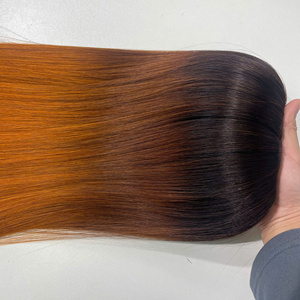 Extensions de cheveux vietnamiens de haute qualité, soyeuses et lisses, pour femmes, couleur orange, vente en gros, prix d'usine abordable - Product Image 5