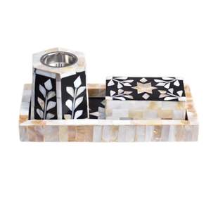 Plateau et coffret brûle-encens Bakhoor en nacre, best-seller, magnifique décoration d'intérieur pour Ramadan et l'Aïd, vente en gros - Product Image 3