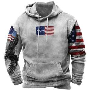 <b>Dropshipping</b> Winter Oversized Solid Digital Anti-Pilling Fleece Polyester/Cotton Hooded Sweatshirts Men Fashionable Vintage - Product Image 5