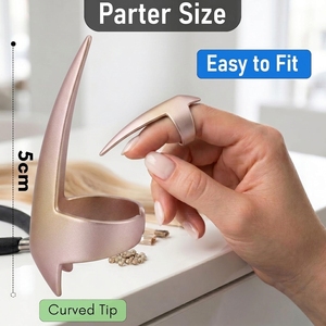 Outil professionnel de salon pour la pose d'extensions capillaires : Anneau de séparation des mèches avec séparateur d'ongles intégré pour un sectionnement rapide des cheveux - Product Image 3