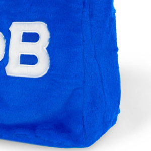 Zeta Phi Beta Fur Tote Bag Royal Blue Womens Greek Letter <b>Handbag</b> ZΦB Plush Carryall Sorority Accessory Stylish Shoulder Bag - Product Image 5