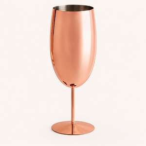 Copas de champán de metal irrompible color oro rosa, copas de vino con tallo aisladas de primera calidad, perfectas para fiestas al aire libre y conjuntos de regalo. - Product Image 5