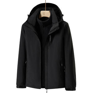 Unisex Custom Windproof <b>Winter</b> Windbreaker <b>Jacket</b> with Zipper Printed Woven -Tex <b>Waterproof</b> for Outdoor Hiking - Product Image 2