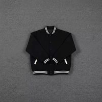 Veste universitaire en tricot respirant pour homme, en polyester/coton, de haute qualité, coupe-vent, chaude, style baseball