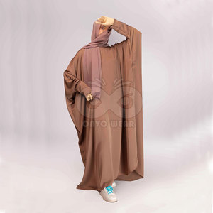 Abaya de luxe pour femmes avec broderie simple, robe longue musulmane à manches longues, kaftan de Dubaï, vêtements islamiques pour le Ramadan, les fêtes de l'Aïd - Product Image 3