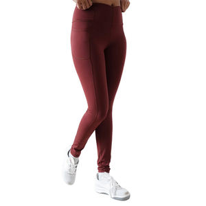 Leggings de sport pour femme, coupe ajustée, taille haute, en tissu extensible, avec logo personnalisé, pour yoga et entraînement, vente en gros - Product Image 1