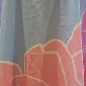 Women Floral Print Shawl Lightweight Blue Pink Soft Shoulder <b>Wrap</b> Oversized Elegant Fashion Cape Shawl for Casual Summer <b>Beach</b> - Product Image 6