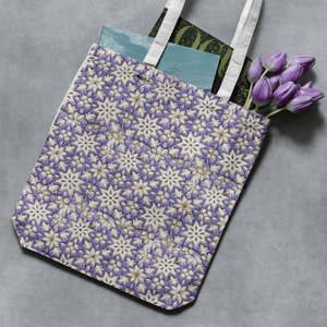 Bolsa de Compras con Estampado Floral, Estilo Casual, Sostenible, Hecha en India - Product Image 4