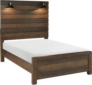 TNT Lexicon Lit Queen Panel Cranfills Design traditionnel Fabriqué à la main en bois de pin dans un expresso - Product Image 6