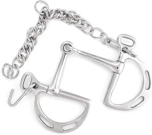 Bocado de caballo articulado de calidad premium con rodillo bucal, bocado de acero inoxidable de baja palanca, boquilla de 125 mm - Product Image 2