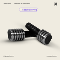Jauges annulaires trapézoïdales à filetage 30 degrés et jauges de calibre TR Tolerances 7e 8e 7H 8H DIN 103 8mm-500mm Jauges de filetage TR GO NOGO SE DE