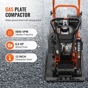 Compattatore a Piastra Honda 6.5HP con Motore a Benzina 196CC, Vibrazione da 2360 Libbre, Piastra 22.1x15.9, Compattatore a Scoppio 56 - Product Image 2