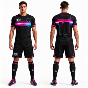 High Quality <b>Soccer</b> Uniforms Custom Logo and Design Double Knit Polyester Fabric Lightweight Breathable Team Sportswear - Product Image 1