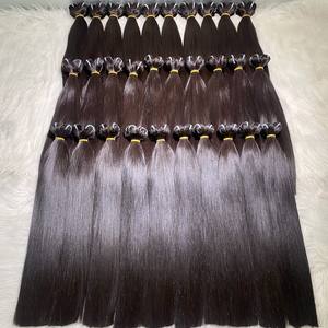 2024 gran oferta de alta calidad 100% cabello humano Remy tejido hueso recto crudo cutícula alineada 12A paquetes 100% Original sin procesar - Product Image 2