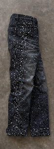 Pantalon en jean streetwear BENTURA personnalisé avec logo, coupe droite, effet froissé, délavé à l'acide, orné de strass et de perles pour homme - Product Image 4
