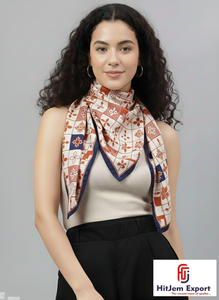 Foulards carrés en soie légers de qualité supérieure Impression numérique personnalisée Accessoires en tissu élégants Parfait pour l'approvisionnement en vrac - Product Image 6