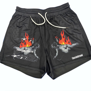 กางเกงขาสั้นวิ่งชายหาดผ้าตาข่ายสำหรับผู้ชาย ขายส่ง ออกแบบลายพิมพ์แบบซับลิเมชั่นเต็มตัว สำหรับออกกำลังกาย ฟิตเนส แห้งเร็ว ระบายอากาศได้ดี - Product Image 4