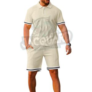 ชุดเซ็ตเสื้อยืดแขนสั้นกางเกงขาสั้นลำลองสำหรับผู้ชาย รุ่นใหม่ประจำฤดูร้อนปี 2026 ชุดลำลองสีพื้น แบรนด์เสื้อผ้าผู้ชาย ชุด 2 ชิ้น - Product Image 5