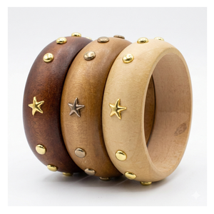 Direct Factory Supply Wooden Gradient <b>Bangles</b> for Women Modern Lightweight Stackable Jewelry <b>Set</b> Available For Sale - Product Image 2