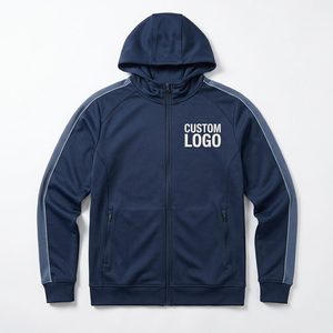 Fabricante de sudaderas con capucha personalizadas OEM ODM, sudadera deportiva de poliéster, chaqueta de gimnasio con logotipo personalizado, MOQ bajo - Product Image 4