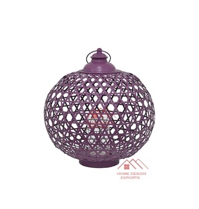 Lanterne artisanale en métal émaillé, support de bougie décoratif de luxe pour la maison, support de bougie chauffe-plat - Product Image 1