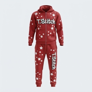Top Quality Lightweight Solid Color <b>Tracksuit</b> Set For Unisex Breathable Winter Full Zipper Closure Letter Print Fashionable - Product Image 4