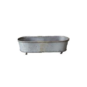 Nouvelle arrivée : Jardinière en métal galvanisé foncé émaillé avec poignée en corde, fabriquée à la main pour la maison, le balcon et le jardin, à des fins décoratives - Product Image 3